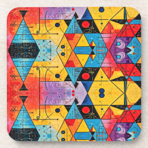 Porta-copo Símbolos Geométricos Abstrato nº 02