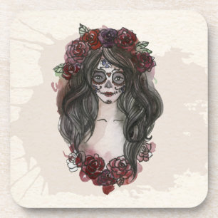 Porta-copo Simples Dia de los Muertos desenhado à mão Porta