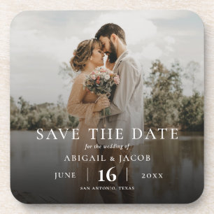 Porta-copo Simples Elegante Moderno Foto Casamento Salve a Da