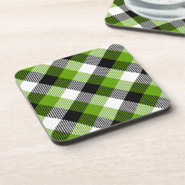 Porta-copo Simples Xadrezes Tartan Neon Green