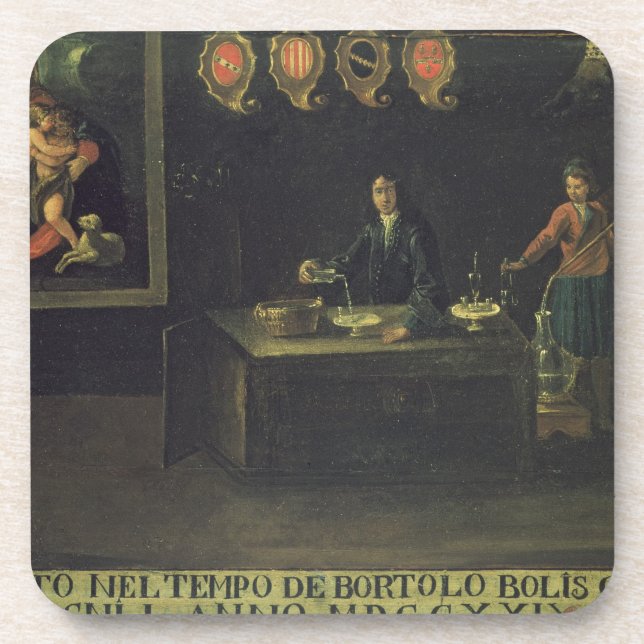 Porta-copo Sinal da guilda dos farmacêuticos Venetian, 1729 (Frente)