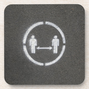 Porta-copo Sinal de afastamento social