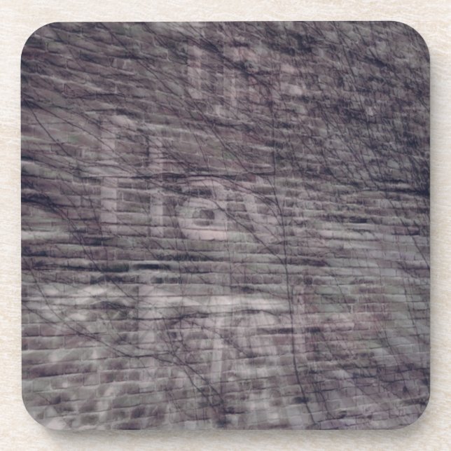 Porta-copo Sinal de fantasma abstrato no edifício do tijolo (Frente)