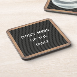 Porta-copo Sinal de Letterboard de Mensagem Personalizada Eng
