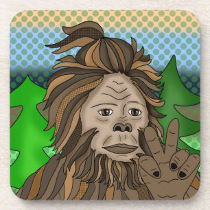 Porta-copo Sinal de Paz Bigfoot Sasquatch