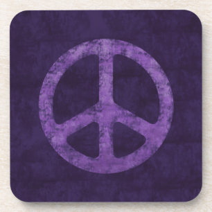 Porta-copo Sinal de Paz Roxo Distante