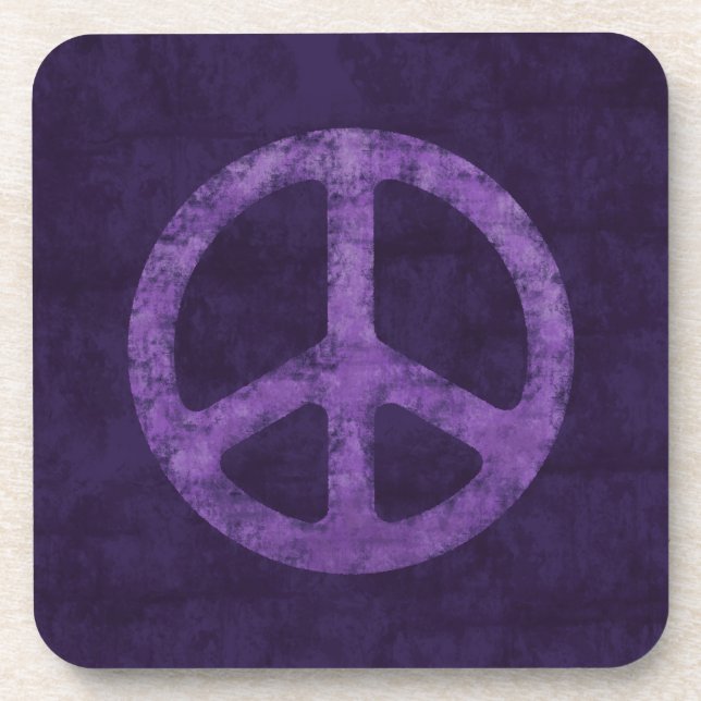 Porta-copo Sinal de Paz Roxo Distante (Frente)