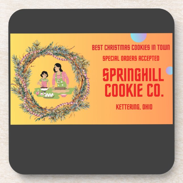 Porta-copo Sinal de publicidade da empresa Springhill Cookie (Frente)