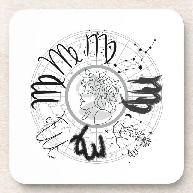 Porta-copo Sinal Zodiac - Virgo.w (Frente)