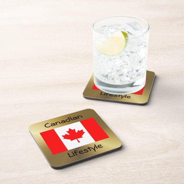 Porta-copo Sinalizador Canadá+Porta copos de texto (Lado Direito)