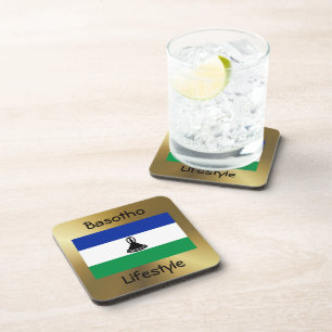 Porta-copo Sinalizador Lesoto+Porta copos de Texto