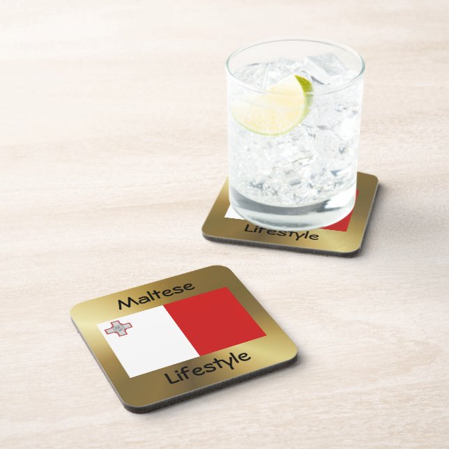 Porta-copo Sinalizador Malta+Porta copos de Texto (Lado Direito)