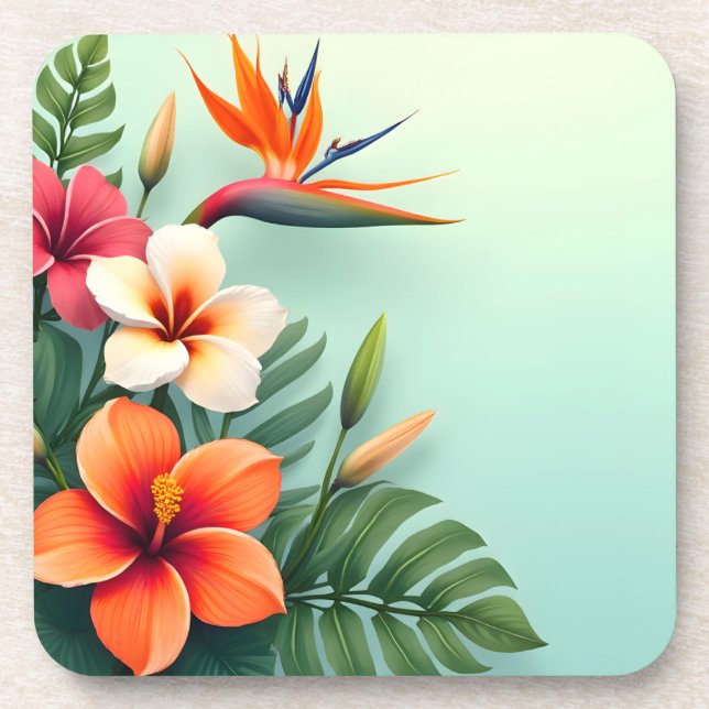 Porta-copo Sinfonia Floral Tropical Radiante (Frente)