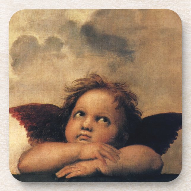 Porta-copo Sistine Madonna Angels por Raphael Sanzio (Frente)