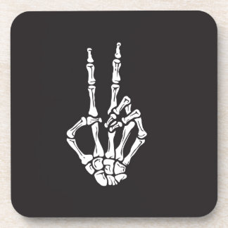 Porta-copo Skeleton Hand with Peace Sign on a