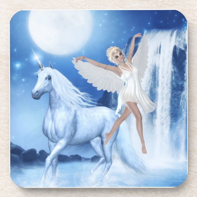 Porta-copo Sky Faerie Asparas e Unicorn (Frente)