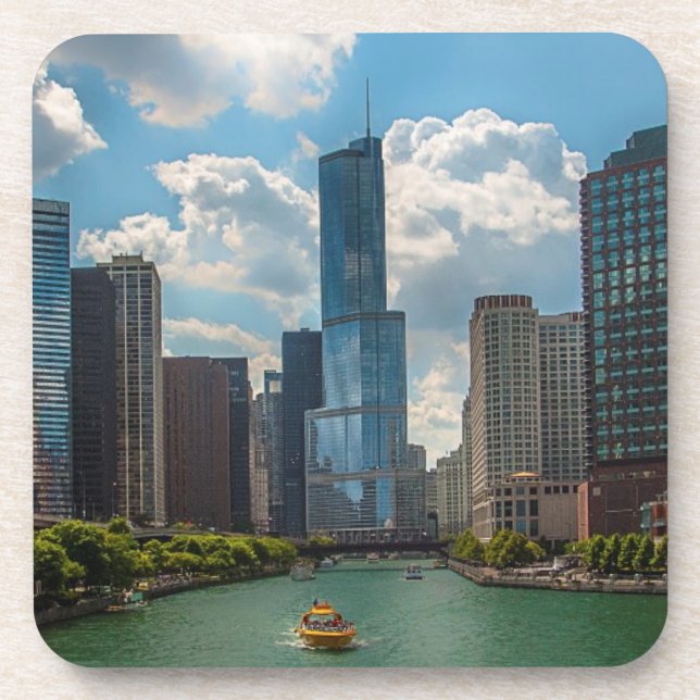 Porta-copo Skyline Chicago (Frente)