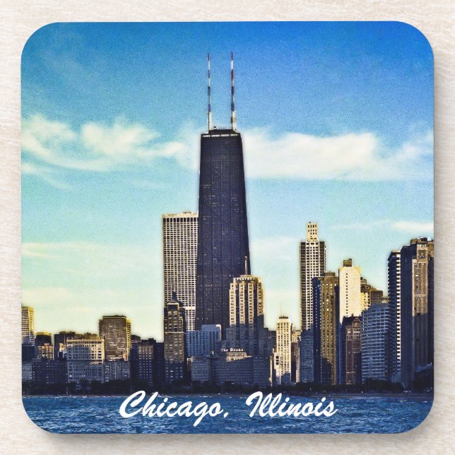 Porta-copo Skyline de Chicago (Frente)