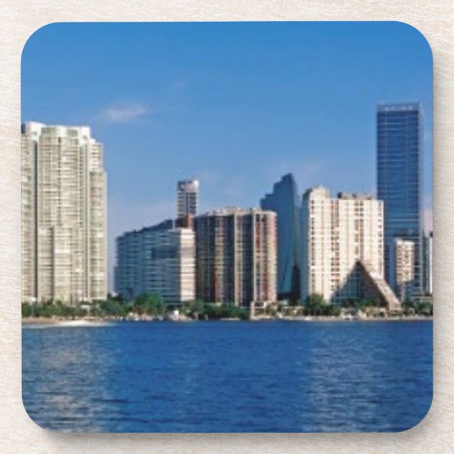 Porta-copo Skyline de Miami, Florida (Frente)
