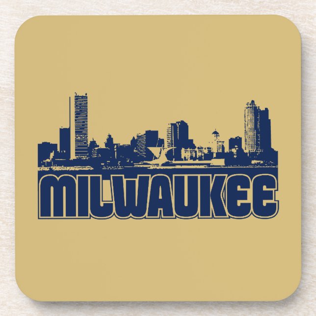 Porta-copo Skyline de Milwaukee (Frente)