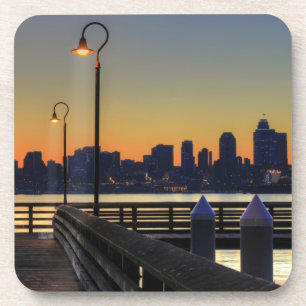 Porta-copo Skyline do centro de Seattle Washington