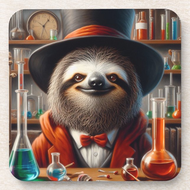 Porta-copo Sloth Mad Scientist (Frente)