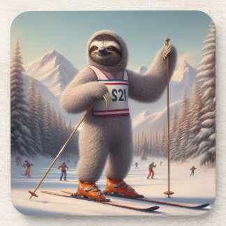 Porta-copo Sloth Skiing