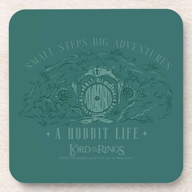 Porta-copo Small Steps, Big Adventures - A Hobbit Life (Frente)