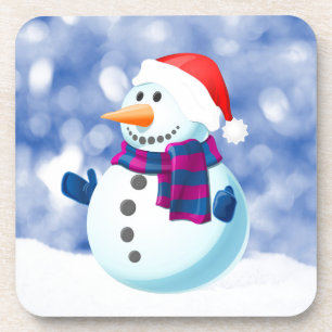 Porta-copo Snowman Winter Merry Christmas Snow