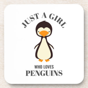 Porta-copo Só uma garota que ama Pinguins
