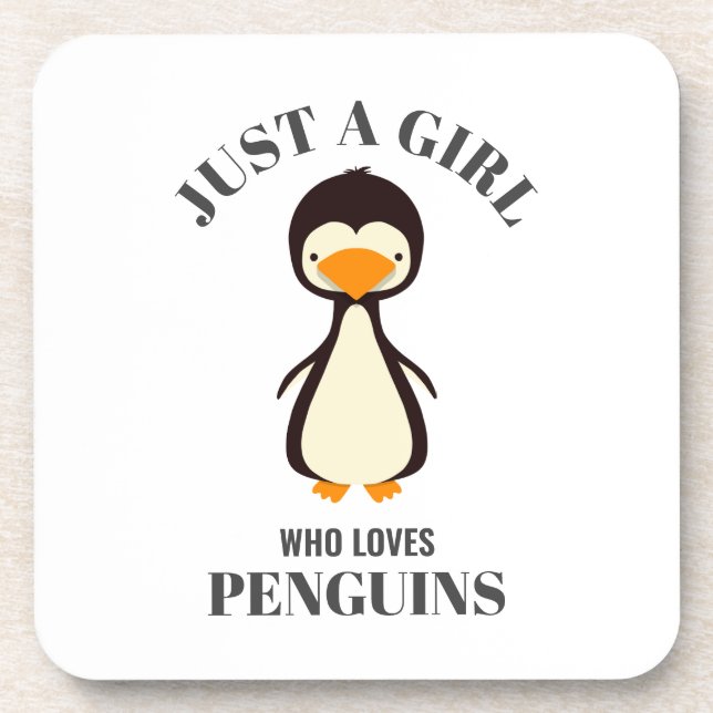 Porta-copo Só uma garota que ama Pinguins (Frente)
