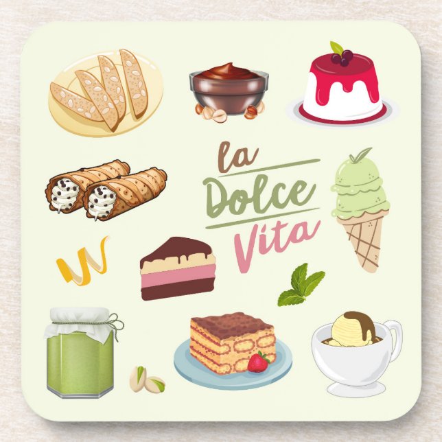 Porta-copo Sobremesas Italianas Doces (Frente)
