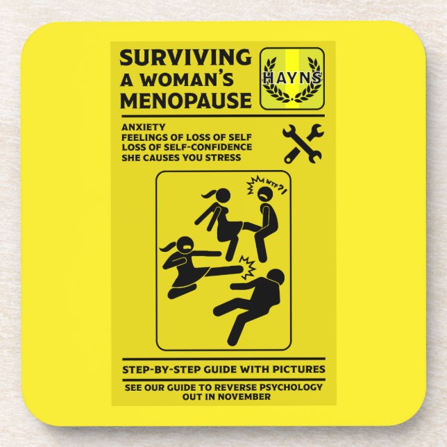 Porta-copo Sobrevivendo à menopausa (Frente)