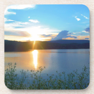 Porta-copo Sol azul no lago