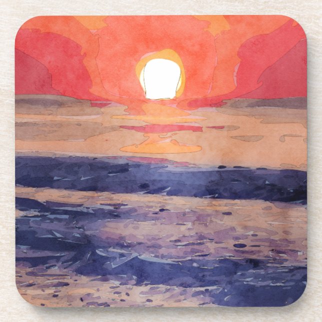 Porta-copo Sol de Manhã sobre Oceano Atlântico (Frente)