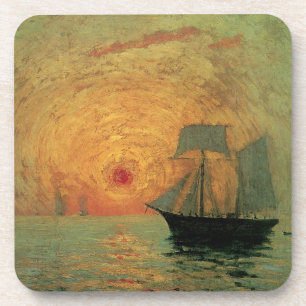 Porta-copo Sol Vermelho por Maxime Maufra, Impressionismo Vin