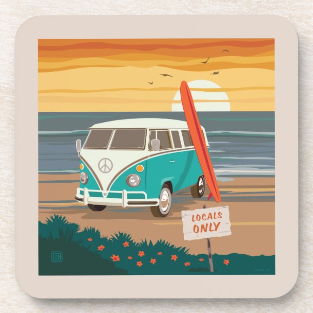 Porta-copo Somente locais | VW Surf Van (Frente)