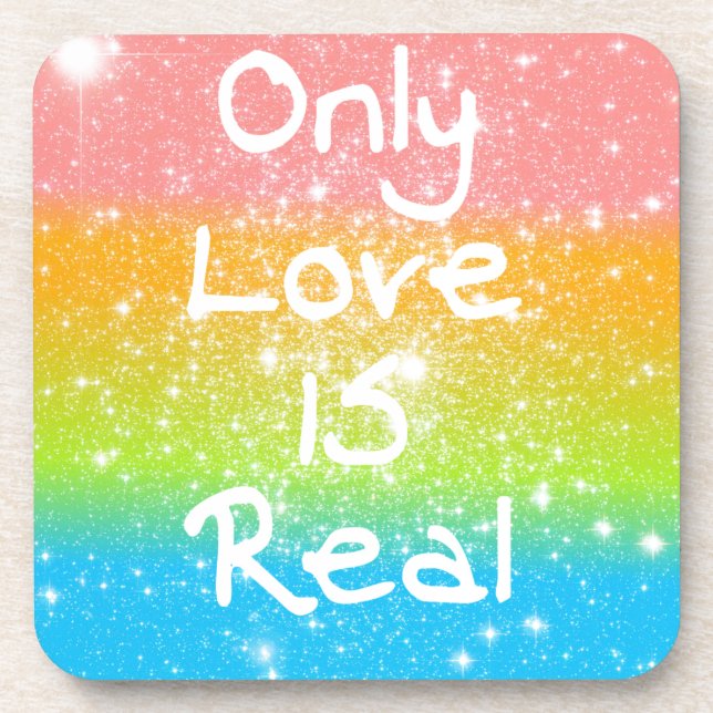 Porta-copo Somente o amor é real (Frente)