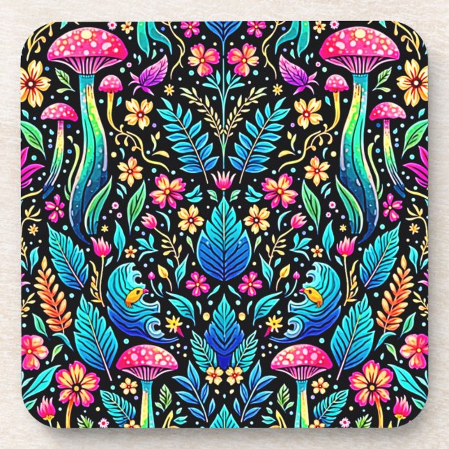 Porta-copo Sonho Encantado de Floresta de Mushroom (Frente)