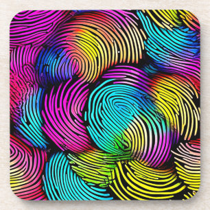 Porta-copo Sonhos de Impressão Digital Arco-Íris