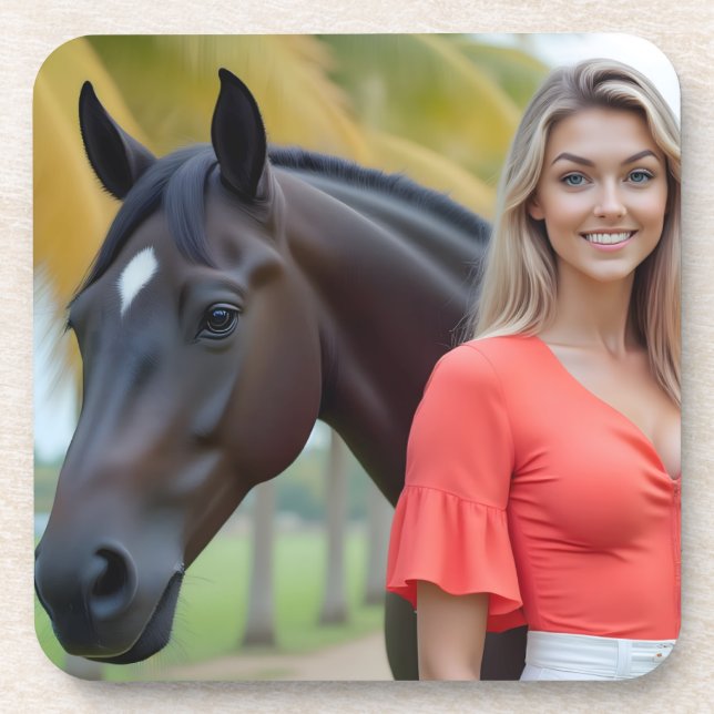 Porta-copo Sonhos Insulares: Helena no Paraíso Plástico (Frente)