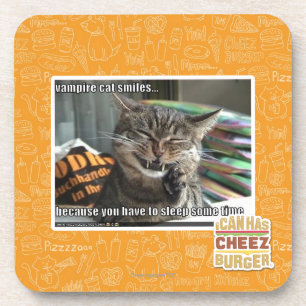 Porta-copo sorrisos do gato do vampiro