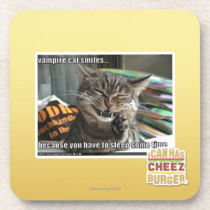 Porta-copo sorrisos do gato do vampiro