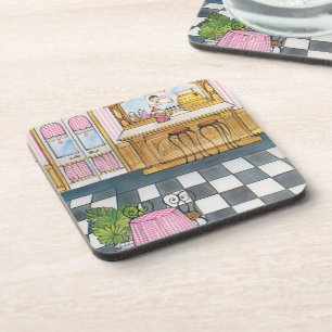 Porta-copo Sorveteria Vintage Gingham