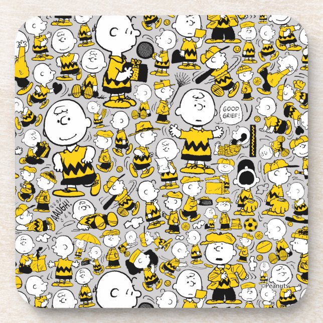 Porta-copo Sou o Charlie Brown Pattern (Frente)