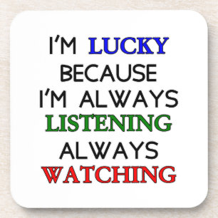 Porta-copo Sou sortudo