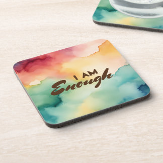 Porta-copo Sou Suficiente Para Afirmação Positiva De Aquarela