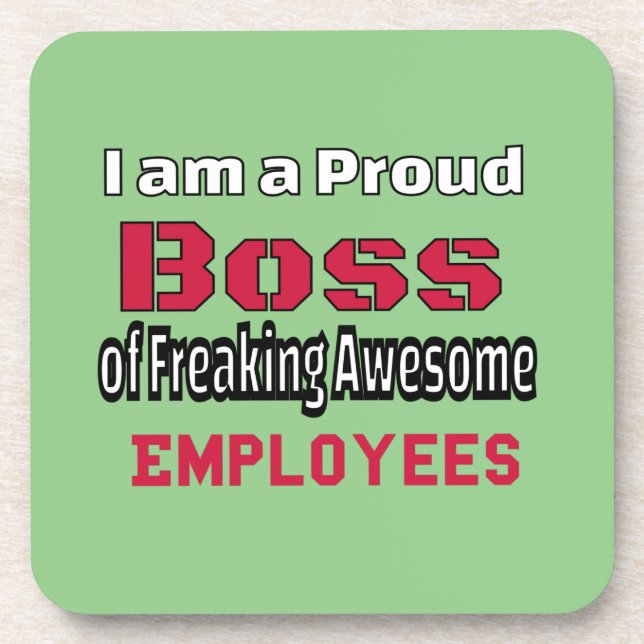 Porta-copo Sou um Chefe Orgulhoso de Empregados Admiráveis (Frente)