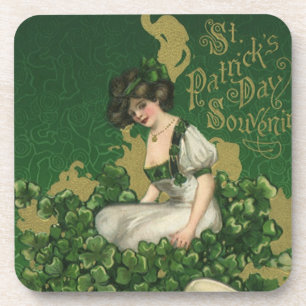 Porta-copo Souvenir Vintage do Dia de São Patrício, Jovem Irl