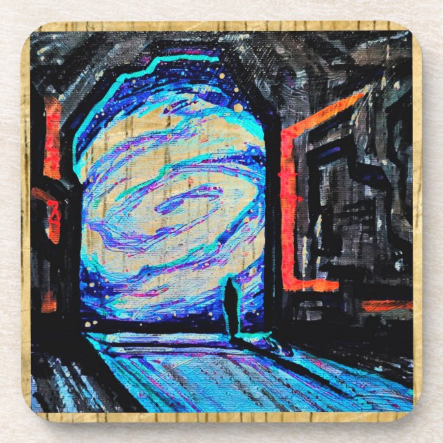 Porta-copo Sozinho com o Abismo Brilhante (Frente)